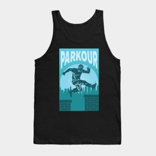 Parkour Freerunner Sunset Retro Themed Gift Tank Top